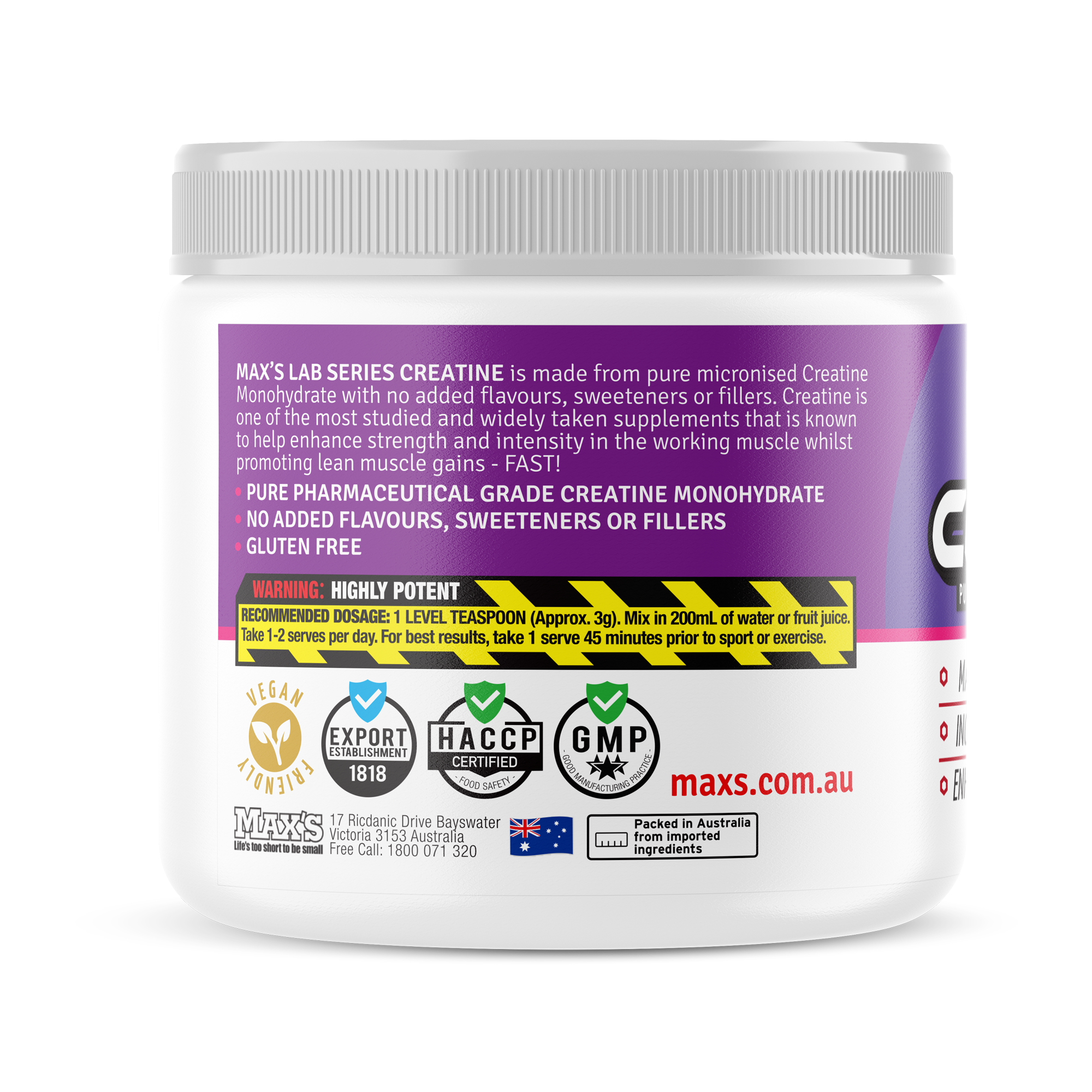 MAXS-CREATINE-100g-LHS