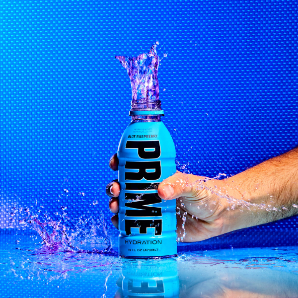 Prime Water Bottle - Blue Raspberry Design (1 Bottle)